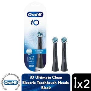 Oral-B iO Ultimate Clean Testine di Ricambio Ricarica per Spazzolino Nero, Confezione da 2 - Foto 1 di 11
