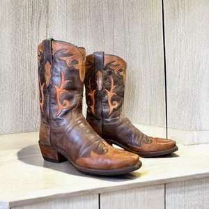 Lucchese 1883 Women's Western Boot Vintage Destroyed Pony Brown 6.5 - Picture 1 of 11