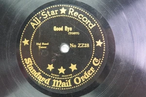 Hal Reed - ALL STAR RECORD ZZ28 - Good Bye - 8 Inch Disc - Picture 1 of 4