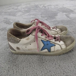 Golden Goose Superstar Schuhe Damen Größe 39 EU Weiß Blau Sterne Glitzer Italy - Bild 1 von 24
