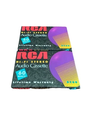 Cassette de audio estéreo RCA Hi-Fi RC60 - 60 minutos - Nuevo y sellado LOTE DE 3 NOS Foto 1 de 3