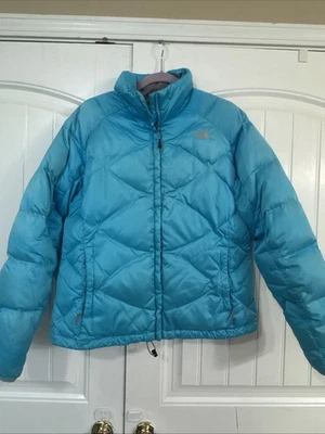 Chaqueta acolchada con relleno de plumón The North Face 550 - Turquesa para mujer talla XL Foto 1 de 3