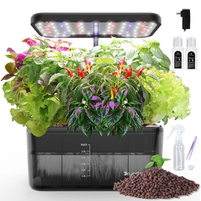 DRYADES Indoor Herb Garden Kit, Hydroponic Growing System with LED Grow Light... - Image 1 of 4