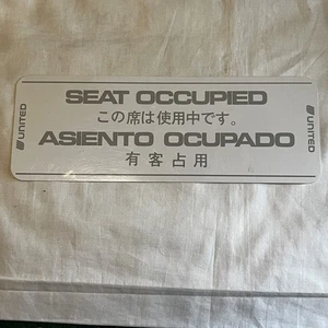 UNITED AIRLINES DOPPELSEITIGES BESETZTES SCHILD IDEAL FÜR JEDE VINTAGE SAMMLUNG! - Bild 1 von 1