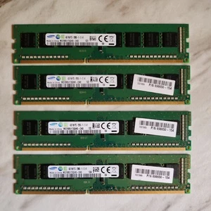 SAMSUNG 16GB KIT 4 X 4GB DDR3 1Rx8 PC3-12800U 1600 MHz  DESKTOP RAM MEMORY - Picture 1 of 2