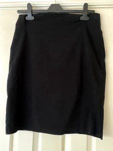 Vintage PILOT Y2K Black Mini Skirt Size 12 Label Stretch - Picture 1 of 5