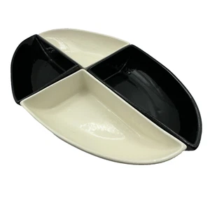 Vintage Miramar Pottery 1950’s Oval Ceramic Divided Tray Party Platter 4 Parts - Picture 1 of 7