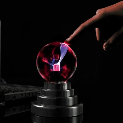 PEARL Plasmalampe: Mini-Plasmakugel mit USB- und Batteriebetrieb, 14 cm hoch - Bild 1 von 4