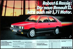 Renault 11 1.7, originale Werbung aus 1983   Doppelseite !!! - Bild 1 von 1