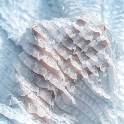 Chiffon Fabric Frilly Cloth Costume Dress DIY Craft Ruffle Material 100X150cm - image 1 of 4