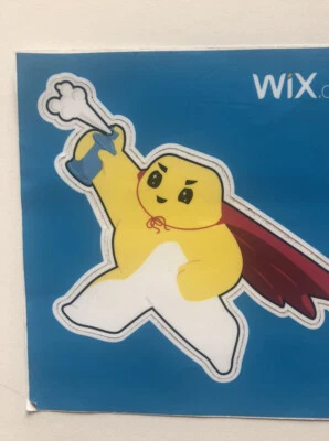 WIX Website Mascot Sticker Brand new 5 1/2 x 5 1/2 inch sticker - Image 1 of 4