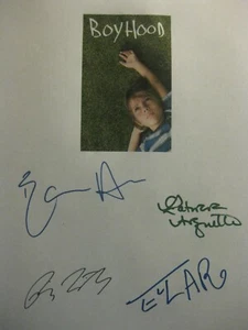 Guión de película firmado de Boyhood Richard Linklater Ethan Hawke Patricia Arquette repetido - Imagen 1 de 1