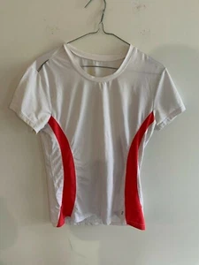 Ladies White & Pink Size 12 Activewear Shirt - Picture 1 of 4