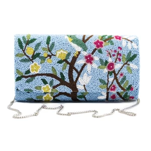 Magnolia and Cherry Blossom Hand Beaded Bag Fog 1648 - Bild 1 von 1