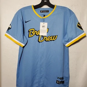 Nike MLB Milwaukee Brewers City Connect Blank Jersey Youth's Large NWT - Picture 1 of 12