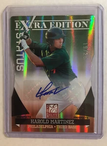 2011 Extra Edition Harold Martinez #52 Status Emerald Die Cut Auto 19/25 - Picture 1 of 2