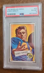 1952 Bowman Small Elroy Hirsch - L A Rams - PSA 6 EX-MT - Picture 1 of 2