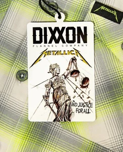 Dixxon Metallica And Justice For All Flannel. Men’s Medium New In Bag & In Hand. - Picture 1 of 10