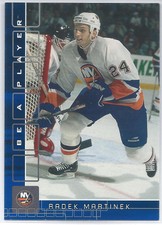 2001-02 Be A Player Memorabilia RADEK MARTINEK New York Islanders SAPPHIRE #/100