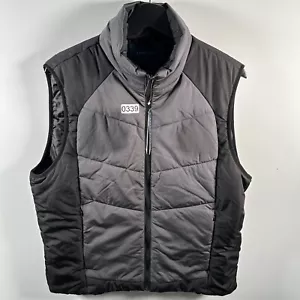 BNWT Perry Ellis Men’s Puffy Vest Size Large Black Grey MSRP $125 - Picture 1 of 14