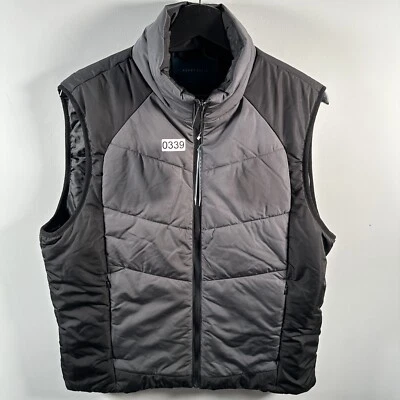 Новый с этикетками мужской пухлый жилет Perry Ellis размер Large черный серый рекомендуемая розничная цена производителя 125 долл. США - Изображение 1 из 4