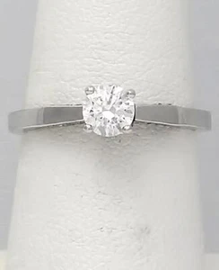 18k White Gold Round Solitiare Tacori Semi Mount Engagement Ring - Picture 1 of 12