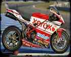Ducati 1098 F08 Team Xerox A4 Metal Sign Motorbike Vintage Aged