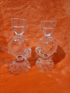 Swarovski Crystal Candle Holders Set Of 2 - Picture 1 of 5