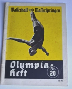 Olympische Spiele 1936 Broschüre Nr. 20 - Wasserball & Tauchen. - Bild 1 von 3