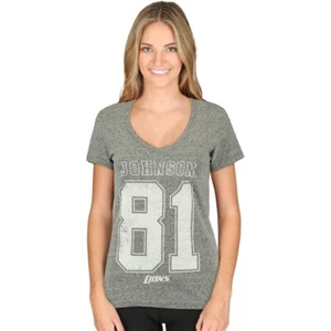 Calvin Johnson Detroit Lions Majestic Women's grey small - Picture 1 of 1