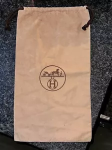 Hermès Hermes DustBag Brown Tan Travel Storage 14” X 7.5” Authentic, France - Picture 1 of 4