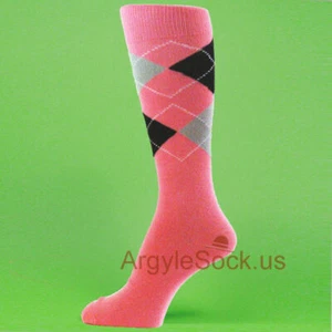 XL Rosa/Gris Claro/Azul Marino Para Hombre Padrino Boda Argyle Vestido Calcetines -MA028 - Imagen 1 de 1