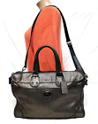 Coach Rhyder Metallic Bronze Leather Sarchel Crossbody Handbag 33739