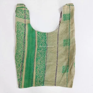 Vintage Handmade Quilted fine sttiched Handbag indian sttiched bag - Picture 1 of 4