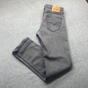 Levi's 511 Jeans Mens 32x32 5 Pocket Gray Denim Slim Fit Red Tab Stretch Logo