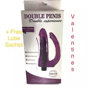 ✅✅Sex Toys For Women Vibrating Double Trouble Vibrator Dildo Dong 8" Both Holes - Picture 1 of 8