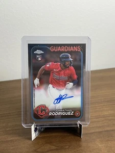 2024 Topps Chrome Aggiornamento Johnathan Rodriguez Auto RC #RA-JR Guardians - Foto 1 di 2