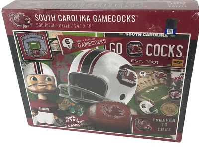 You the Fan! NCAA South Carolina Gamecocks 500 Piece Puzzle 24 x 18 New Sealed - Image 1 of 4