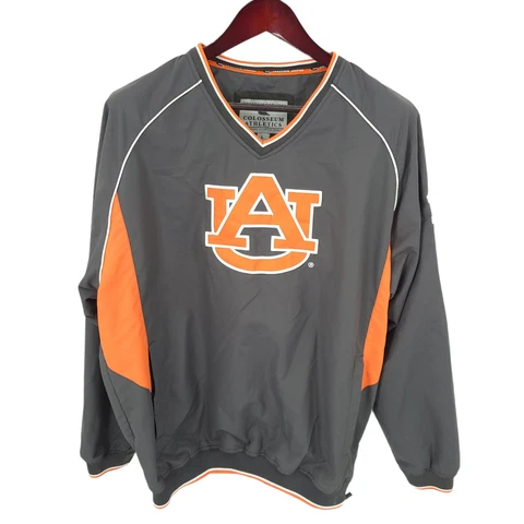 Auburn University Tigers Jacket Mens L Colosseum Athletics Pullover Windbreaker Cover