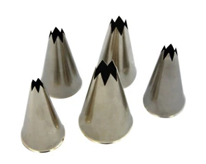 Sterntüllen 5 Stück Spritztüllen für Spritzbeutel Dressiersack Garniertülle - Picture 1 of 1