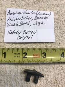 American Gun/ Knickerbocker, Hmrles DB, 1913, Safety Button, 12/16/20 ga, orig. - Picture 1 of 4