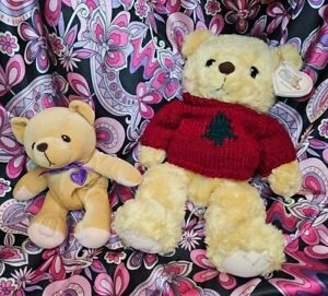 2x CHERISHED TEDDIES teddy Bear Plush Stuffed Animal Lot 🐻 February + Jennifer