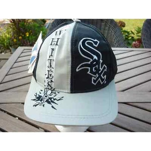 Vintage NWT 90s Chicago White Sox Logo 7 Brim Shattered SnapBack Hat Cap - Picture 1 of 8