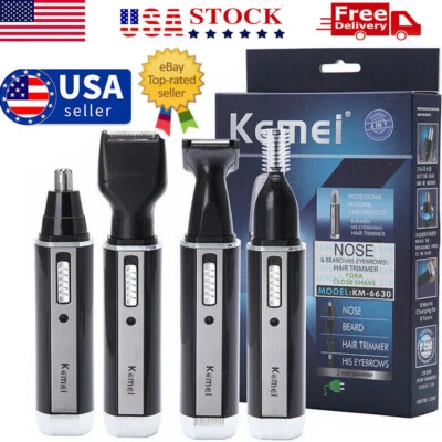 4 in 1 Men Nose Ear Face Neck Eyebrow Hair Mustache Beard Trimmer Shaver Clipper - Image 1 of 4