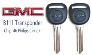 2 NEW GMC Sierra 2007-2013 B111 - PT Transponder Chip Key (46) Circle + - Picture 1 of 4