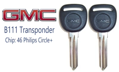 2 NEW GMC Sierra 2007-2013 B111 - PT Transponder Chip Key (46) Circle +  - Image 1 of 4