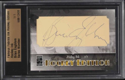 2010 Famous Fabrics paper cut auto 1/1 Brian Engblom autograph signature - Image 1 of 2