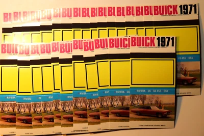 Vintage Buick 1971 Matchbook Cover RARE UNUSED Lot Riviera, GS, GS 455, GSX Eddy - Image 1 of 4
