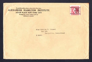 US Schermack 482 gebraucht auf Hamilton Institute Commercial Cover - Bild 1 von 2