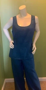 Conjunto de top y pantalón Escada de 2 piezas 100 % lino sin mangas 40 - Imagen 1 de 7